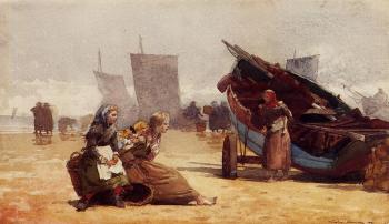 溫斯洛 荷默 Beach Scene, Cullercoats 溫斯洛 荷默 Beach Scene, Cullercoats